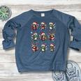 Raccoon Christmas Women's Sweatshirt – Cute Pajama Style Heather Navy