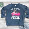 Raccoon Lover | Introvert Unisex Crewneck Sweatshirt for All Heather Navy