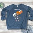 Raccoon Lover Women's Raglan Sweatshirt - Happy Pills Design Heather Navy