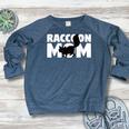 Raccoon Mom Tee - Cozy Crewneck Sweatshirt | Animal Lover Gift Heather Navy