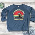 Raccoon Spirit Animal Sweatshirt - Women's Raglan for Enthusiasts Heather Navy