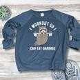 Raccoon Trash Panda Sweatshirt – Gym Lover's Ideal – Women's Crewneck Heather Navy