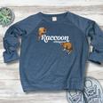 Raccoon Whisperer Women's Raglan Sweatshirt | Cute Raccoon Lover Heather Navy