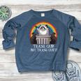Trash Panda Raccoon Women's Raglan Sweatshirt | Fun Humor Heather Navy