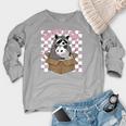 Adopt A Cat Team: Raccoons & Possums | Women's Raglan Sweatshirt Heather Light Gray
