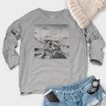 Alien UFO Raccoon Raglan Sweatshirt for Women | Cozy & Fun Heather Light Gray