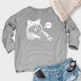 Bruh Raccoon Trash Panda Lover Racoon Meme Teens Slang Women's Crewneck Raglan Sweatshirt  Heather Light Gray