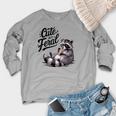 Cute But Feral Panda Raccoon Costume Raccoon Trash Women's Crewneck Raglan Sweatshirt  Heather Light Gray
