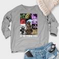 Feral Raccoon Meme Raglan Sweatshirt - Women's Crewneck Fun Heather Light Gray