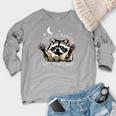 Funny Racoon Women's Raglan Sweatshirt - It's Called Trash Can Heather Light Gray
