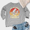 Get In Loser Women's Crewneck Sweatshirt | Fun Raccoon Opossum Theme Heather Light Gray