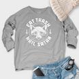 Gothic Raccoon Women's Raglan Sweater – Hail Satan Design Heather Light Gray