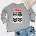 Raccoon Band Music Sweatshirt Women's Raglan Crewneck - Concert Style Heather Light Gray