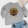 Raccoon Cartoon Women's Crewneck Sweatshirt - Fun Kids Design Heather Light Gray
