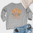 Raccoon Hiking Vintage Raglan Sweatshirt - Women's Crewneck Heather Light Gray