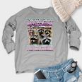 Raccoon Meme Women's Raglan Sweatshirt - Bootleg Fun Statement Heather Light Gray