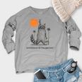 Raccoon Retro 90s Sunset Raglan Sweatshirt for Women | Cozy & Fun Heather Light Gray