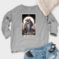 Raccoon Tarot Lovers Women's Raglan Sweatshirt - Unique Gift Heather Light Gray