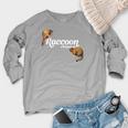 Raccoon Whisperer Women's Raglan Sweatshirt | Cute Raccoon Lover Heather Light Gray