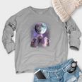 Rats Howling At The Moon Shirt Rat Women's Crewneck Raglan Sweatshirt  Heather Light Gray
