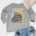 Retro Raccoon Lover Women's Crewneck Sweatshirt - Fun Camping Apparel Heather Light Gray