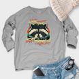 Retro Raccoon Women's Raglan Sweatshirt - Quirky Style for Any Adventure Heather Light Gray