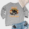 Save The Trash Pandas | Women's Crewneck Raccoon Animal Sweatshirt Heather Light Gray
