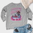 Strawberry Jam Theme Raccoon Women's Raglan Sweatshirt | Fun & Unique Heather Light Gray
