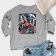 Three Racoon Moon Women's Sweatshirt - Humorous Meme Design Heather Light Gray