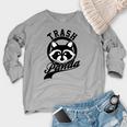 Trash Panda Raccoon Women's Sweatshirt - Funny Conservation Style Heather Light Gray