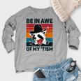 Vintage Autism Awareness Raccoon Women's Raglan Sweatshirt Heather Light Gray