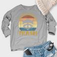Vintage Raccoon Lovers Sweatshirt - Trash Aesthetic Women's Crewneck Heather Light Gray