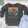 Adopt A Street Cat Women's Raglan Sweatshirt - Animal Lovers Heather Dark Gray