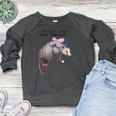 Fairy Godpossum Raccoon Women's Raglan Sweatshirt | Fun Gift Heather Dark Gray