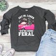 Raccoon Lover | Introvert Unisex Crewneck Sweatshirt for All Heather Dark Gray