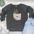 Raccoon Lover Women's Raglan Sweatshirt - Adorable Animal Design Heather Dark Gray