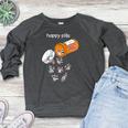 Raccoon Lover Women's Raglan Sweatshirt - Happy Pills Design Heather Dark Gray