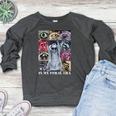 Raccoon Meme Women's Raglan Sweatshirt - Fun Animal Team Design Heather Dark Gray
