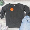 Raccoon Retro 90s Sunset Raglan Sweatshirt for Women | Cozy & Fun Heather Dark Gray