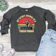 Raccoon Spirit Animal Sweatshirt - Women's Raglan for Enthusiasts Heather Dark Gray