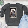 Raccoon Tarot Lovers Women's Raglan Sweatshirt - Unique Gift Heather Dark Gray
