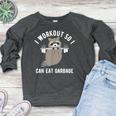 Raccoon Trash Panda Sweatshirt – Gym Lover's Ideal – Women's Crewneck Heather Dark Gray