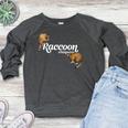 Raccoon Whisperer Women's Raglan Sweatshirt | Cute Raccoon Lover Heather Dark Gray