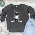 Retro Raccoon Rock Music Men Kids Women Raccoon Women's Crewneck Raglan Sweatshirt  Heather Dark Gray
