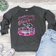 Strawberry Jam Theme Raccoon Women's Raglan Sweatshirt | Fun & Unique Heather Dark Gray