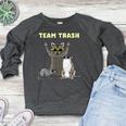 Team Trash Animal Crewneck | Women's Raglan for Casual Days Heather Dark Gray