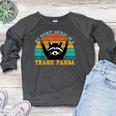 Trash Panda Raccoon Women’s Raglan Sweatshirt - Fun Animal Theme Heather Dark Gray