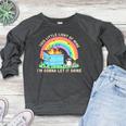 Women's Crewneck Raglan Sweatshirt - Groovy Raccoon Theme | Fun Casual Wear Heather Dark Gray