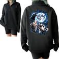 Animal Meme Half Zip Sweatshirt - Oversized Opossum Raccoon Theme Black