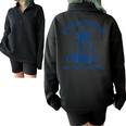 Cowboy Raccoon Meme Oversized Half Zip Sweatshirt - Quirky Style Black